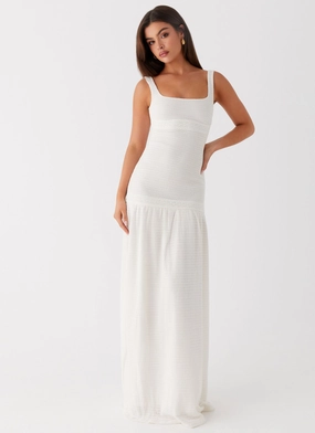 Gradient Shade Lyrical Maxi Dress - Ivory