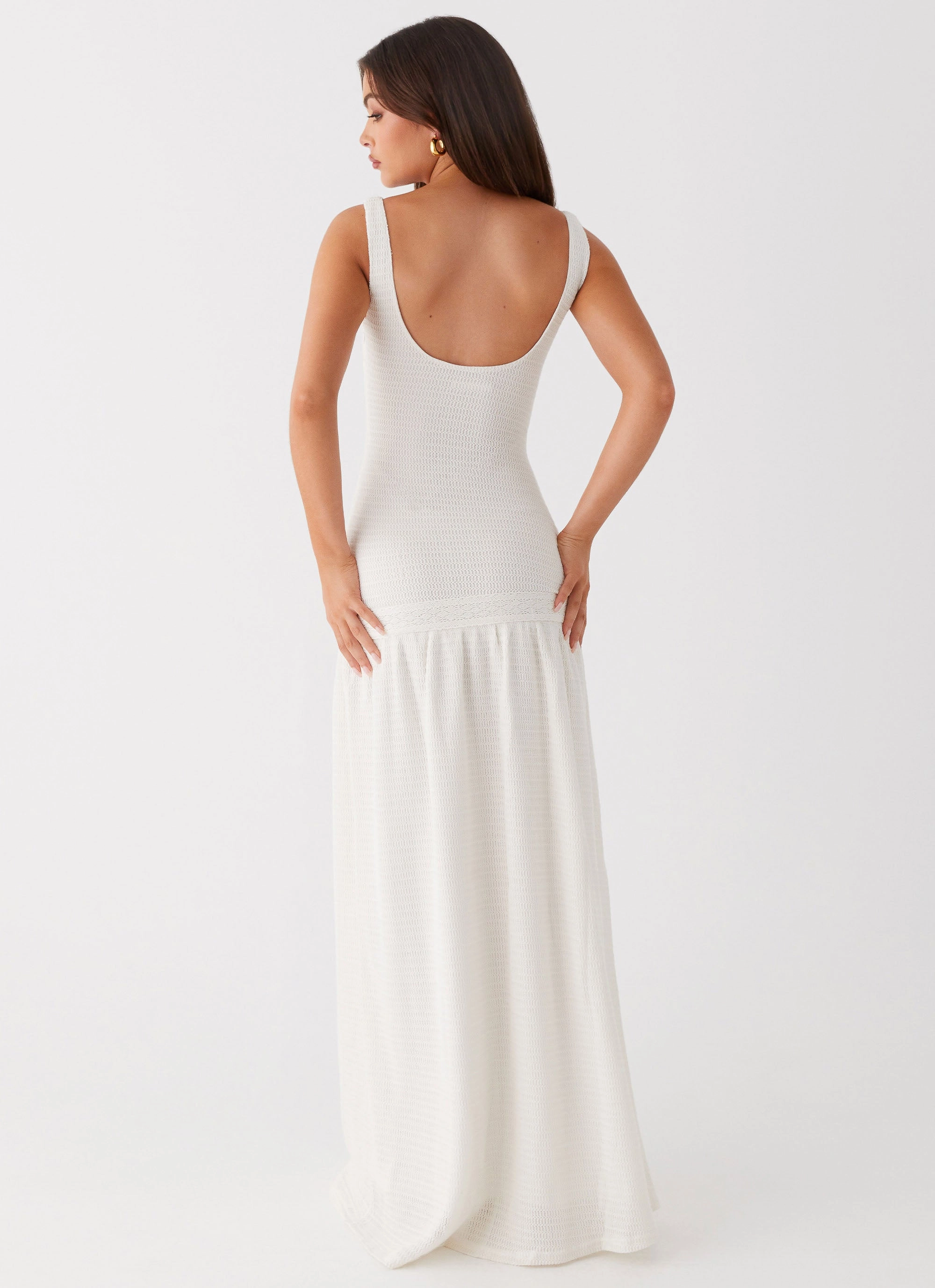 Chic Mom Cozy and Comfortable Lyrical Maxi Dress - Ivory