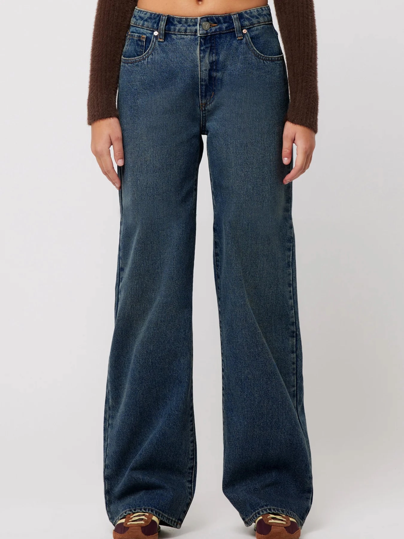 95 Baggy Lola Dark Blue Mid Jean Modern Waist Easy Care Fabric Finish