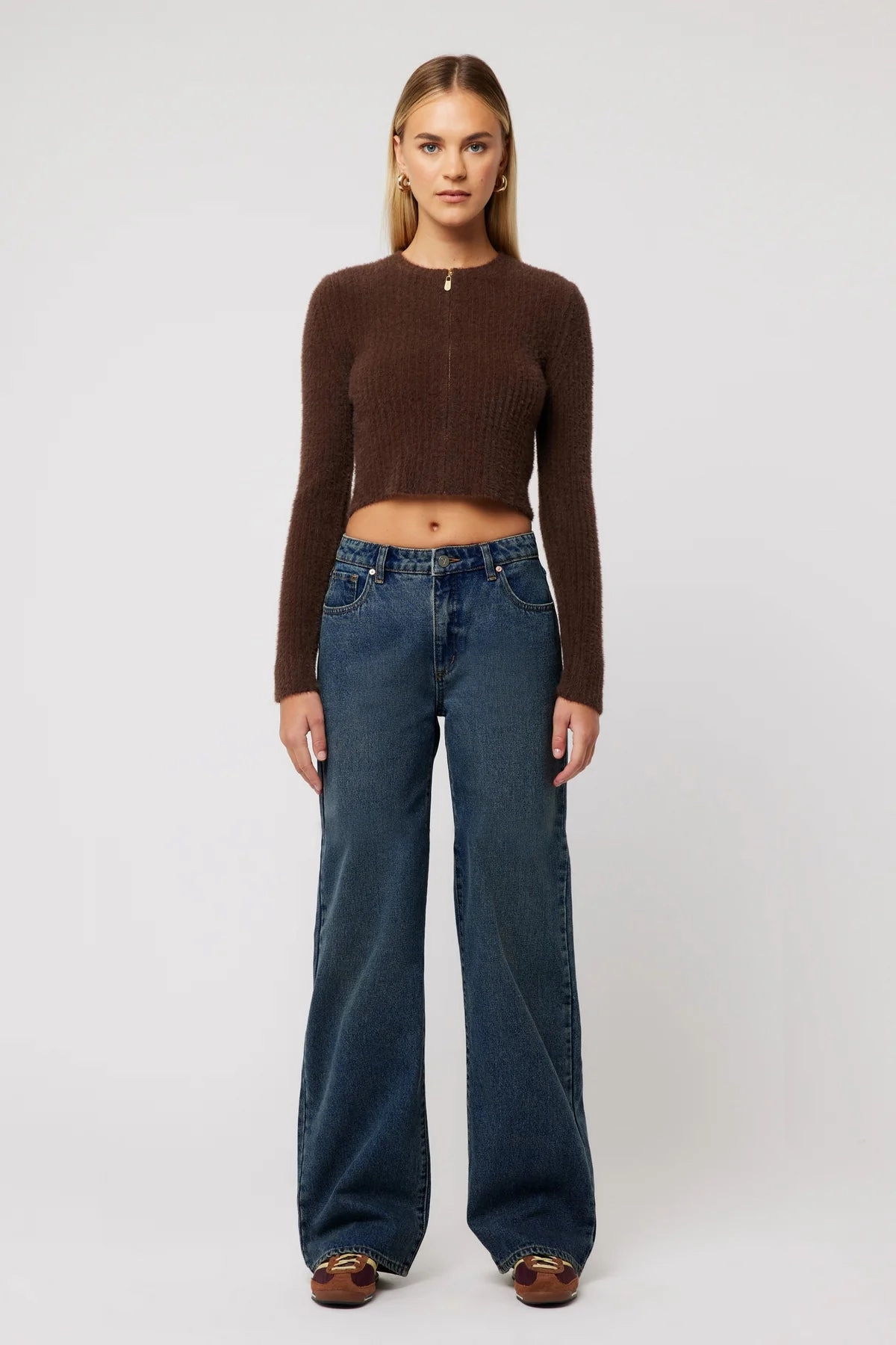 Cozy Waist 95 Baggy Lola Dark Blue Mid Jean