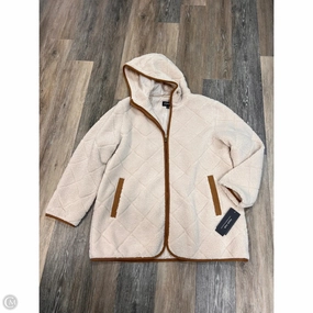 -Jacket Faux Fur & Sherpa By Jones New York In Cream, Size: Xl Sport Inspired Style