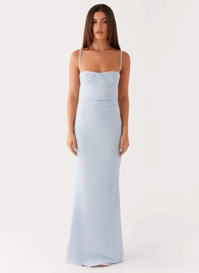 Anna Sophia Maxi Dress - Blue Sophisticated Line Gender Inclusive