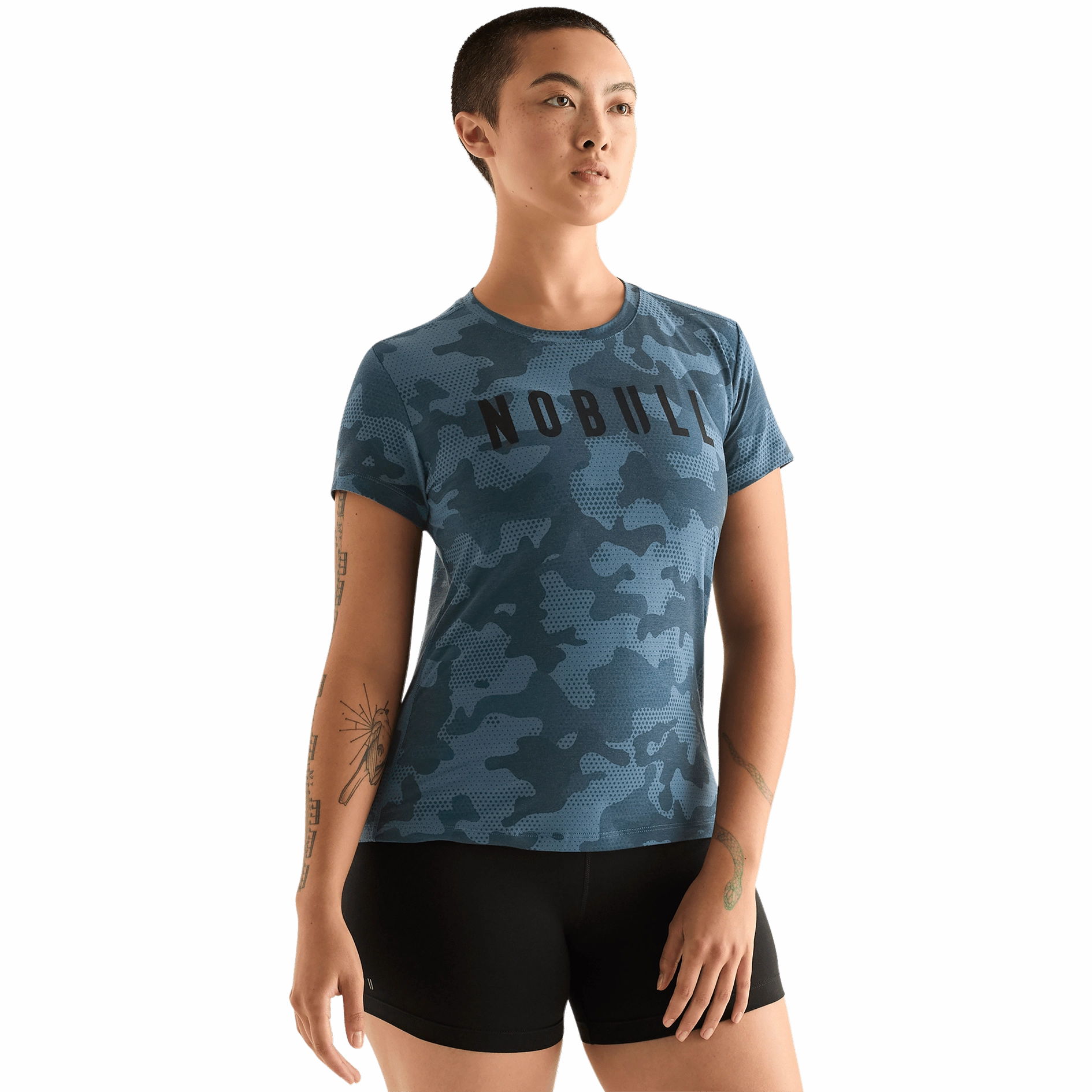 BoxyCrop Women's Camo NOBULL Tee