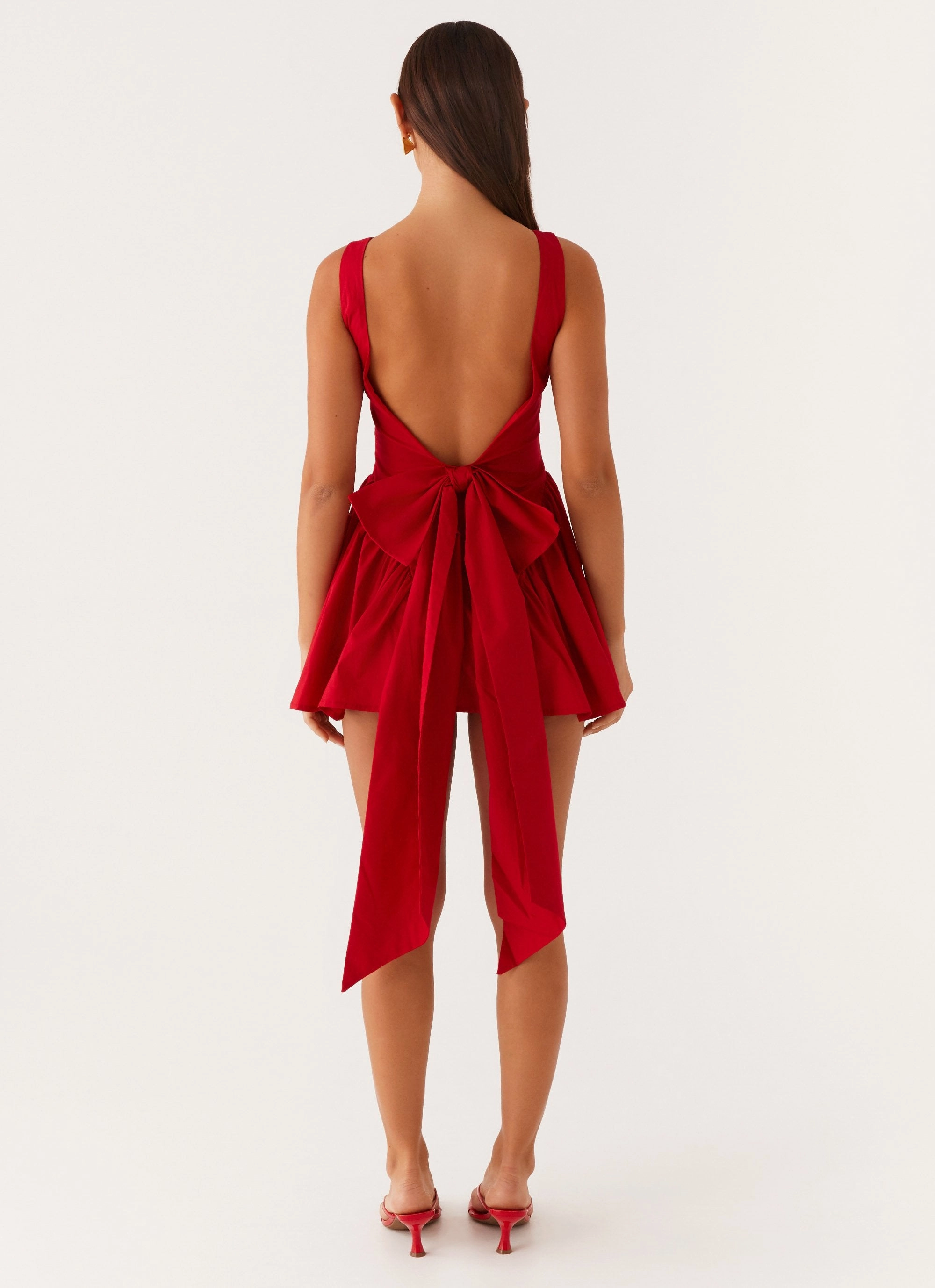 Harmonious Layers Invited Mini Dress - Red