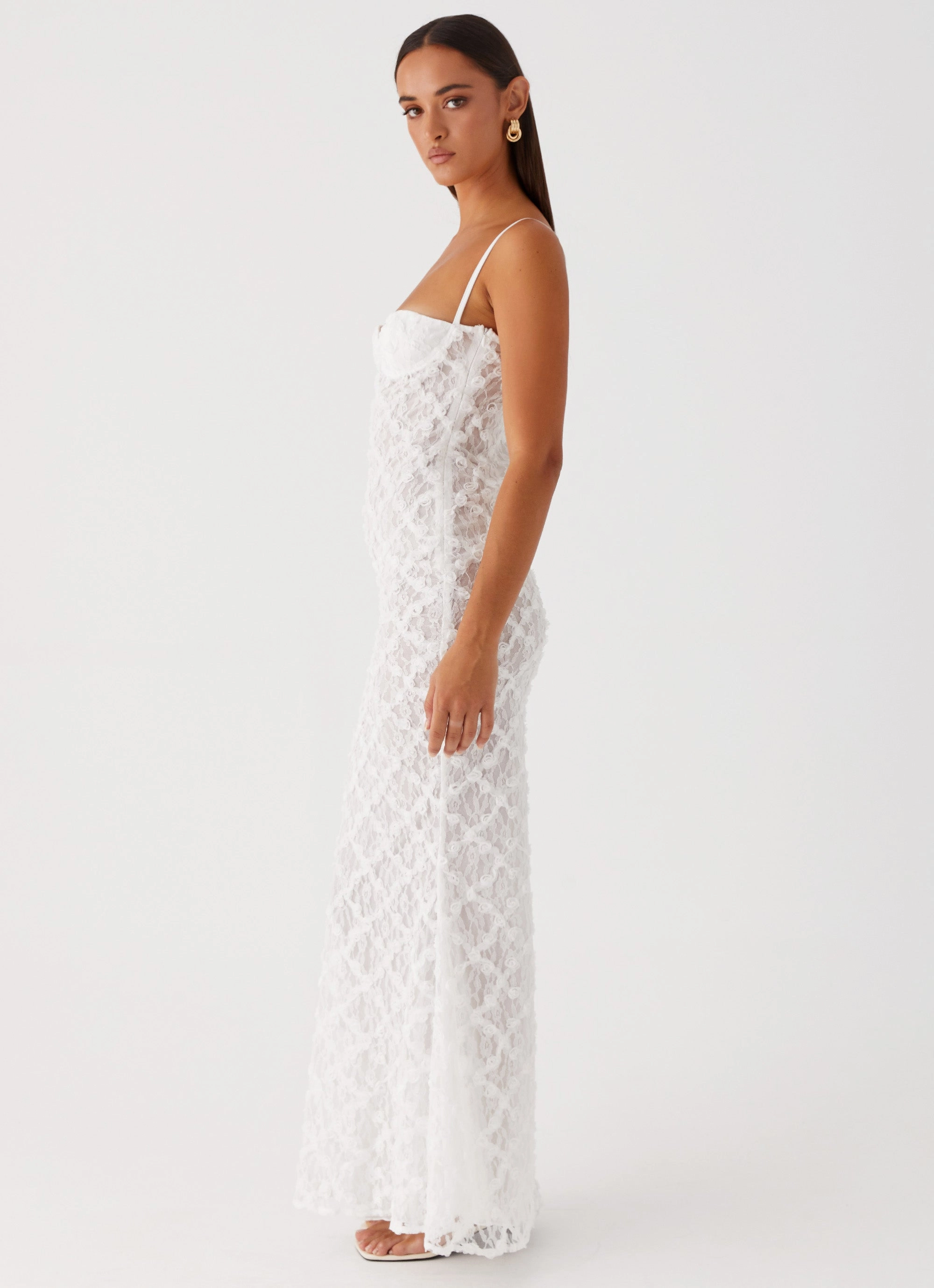 Feminine fit-and-flare silhouette Versatile Touch That Girl Maxi Dress - White