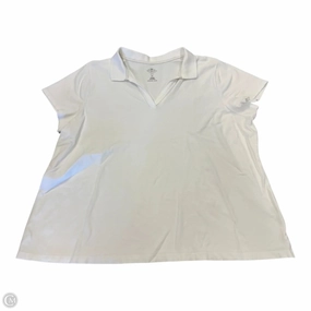 Sporty Vibe Top Short Sleeve By St Johns Bay In White, Size: 2x