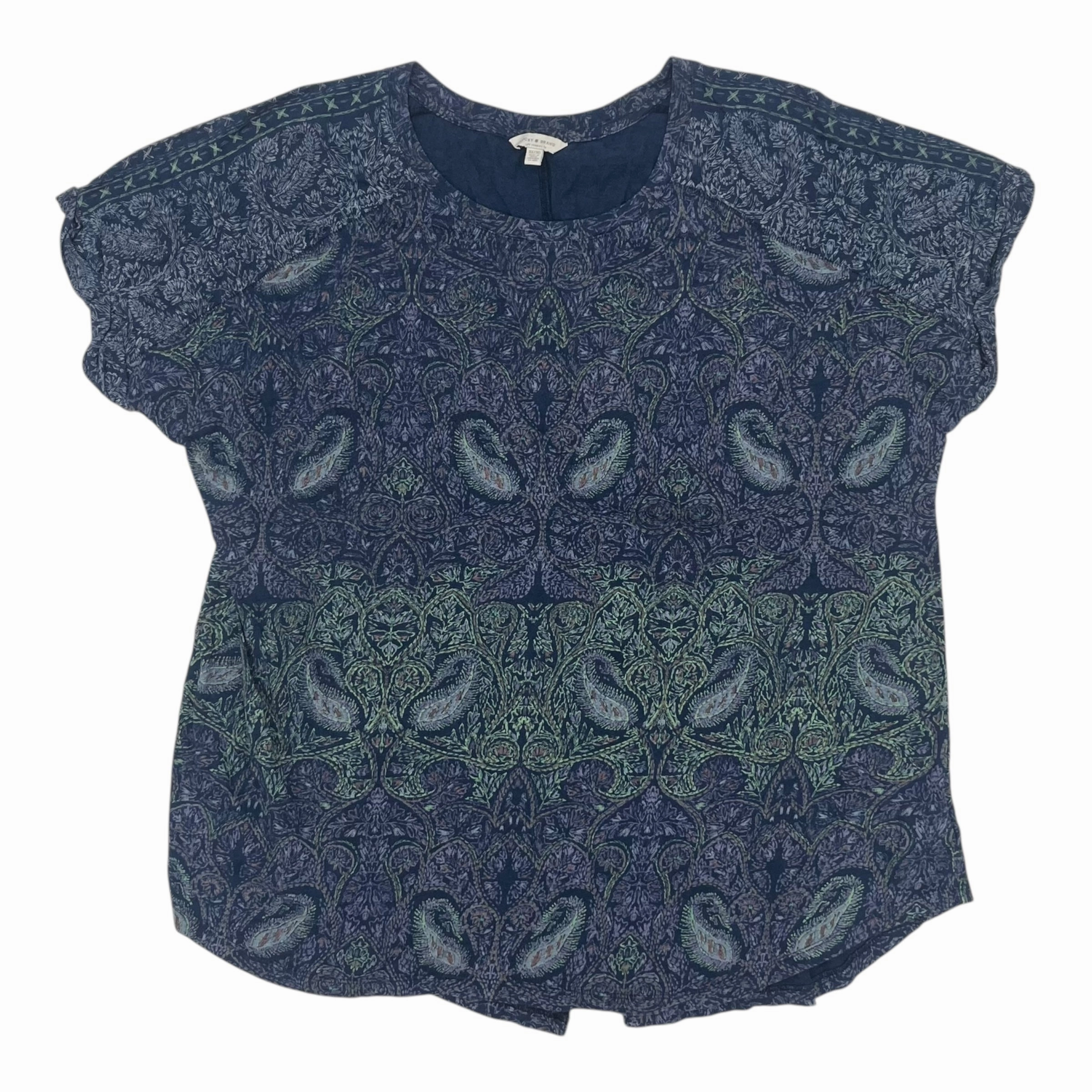 Top Ss By Lucky Brand In Navy, Size:3X Eco Friendly Fabric Comfy Stretch
