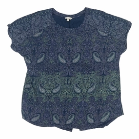 Top Ss By Lucky Brand In Navy, Size:3X Eco Friendly Fabric Comfy Stretch