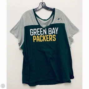 Top Short Sleeve Basic By Fanatics In Green, Size: 4x Comfortable Weave Washable fabric