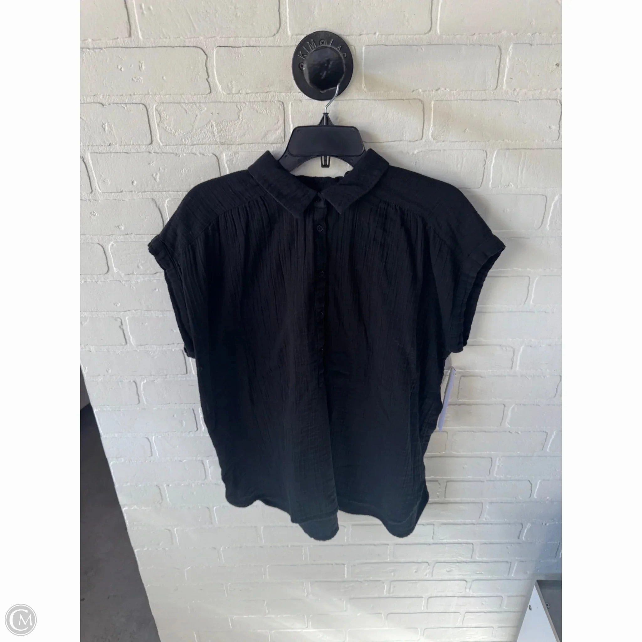 Top Short Sleeve By Ann Taylor In Black, Size: Xl Soft Wearable