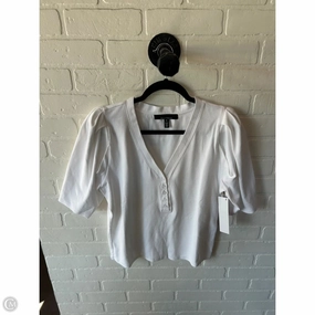 Seam Free Shoulders Party fun Top Short Sleeve By White House Black Market In White, Size: Xl
