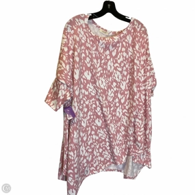 layerable Top Short Sleeve By Oddi In Pink, Size: 2x