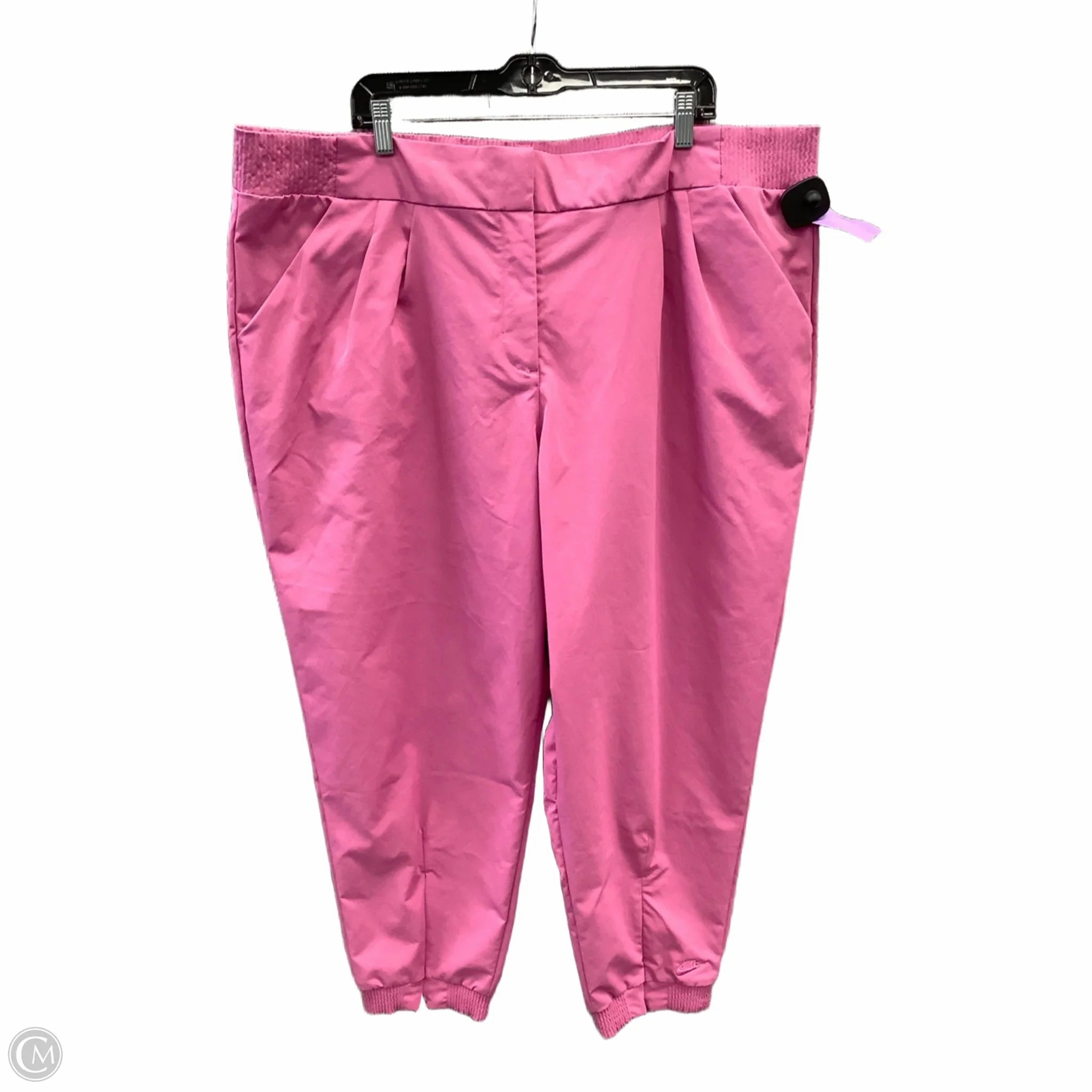 Flexible Waistband Comfortable Movement Athletic Pants By Nike Apparel In Pink, Size: 3x