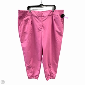 Flexible Waistband Comfortable Movement Athletic Pants By Nike Apparel In Pink, Size: 3x