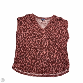 Cozy Wear Fit Top Short Sleeve By Democracy In Animal Print, Size: 3x