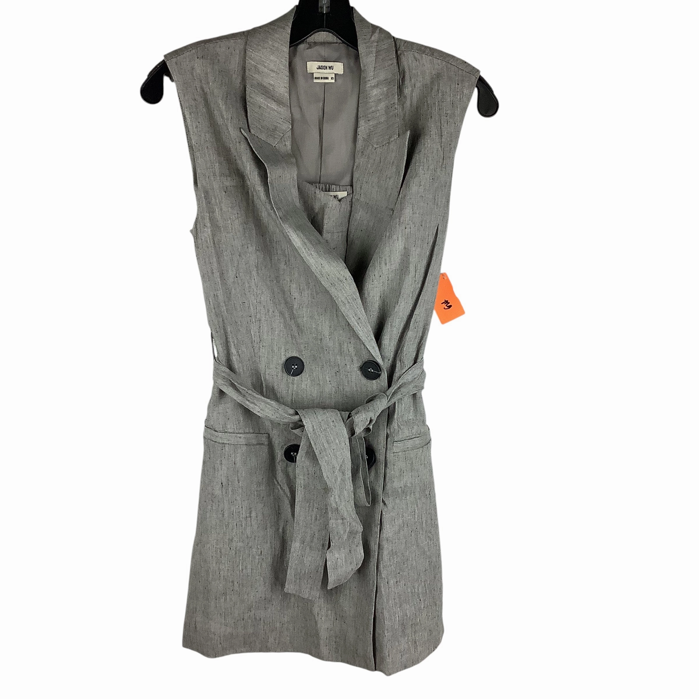Vest Designer By Jason Wu In Taupe, Size: Xs Sleek Outdoor Look