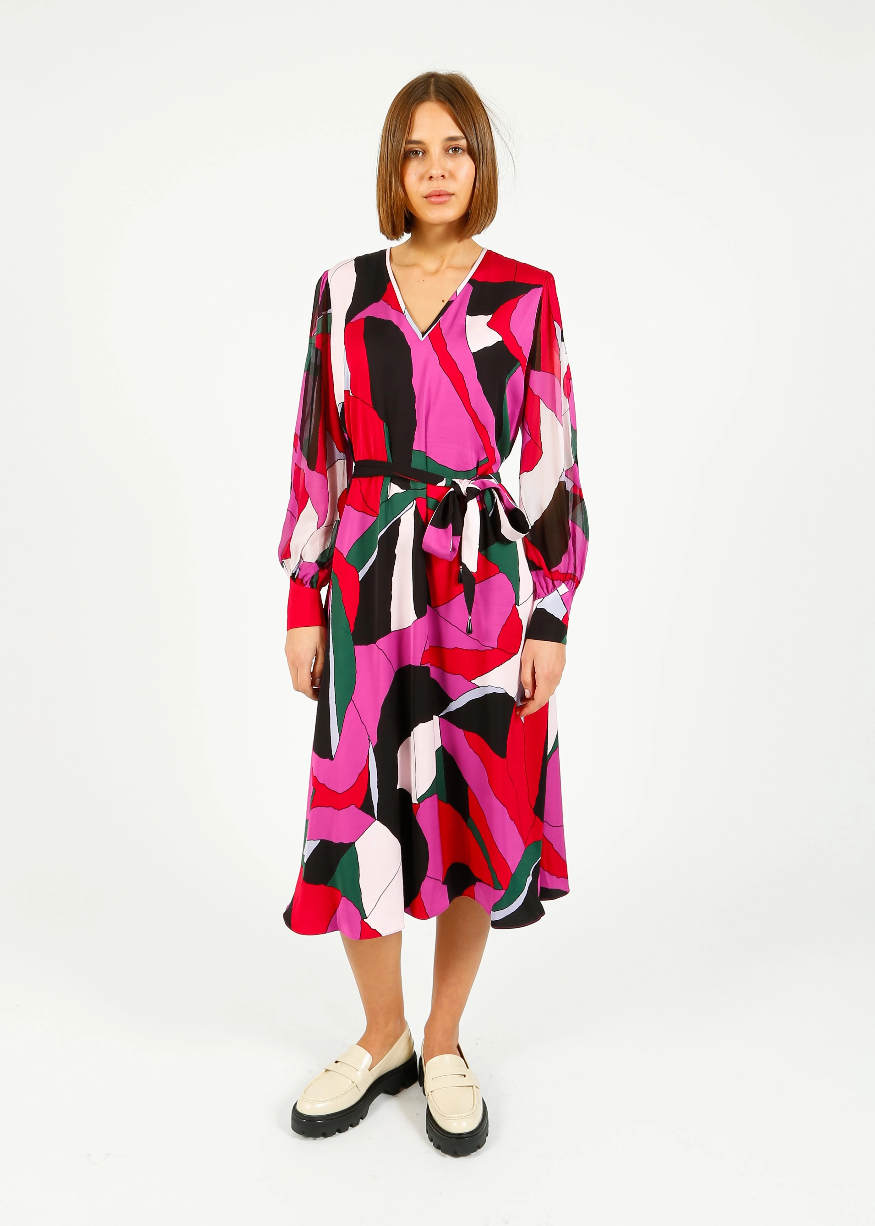 DVF Abel Dress in Tendu Huge LowProfileZipper skin friendly