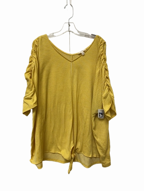 Fade Resistant Print Basic Top Top Short Sleeve By Terra & Sky  Size: 3x