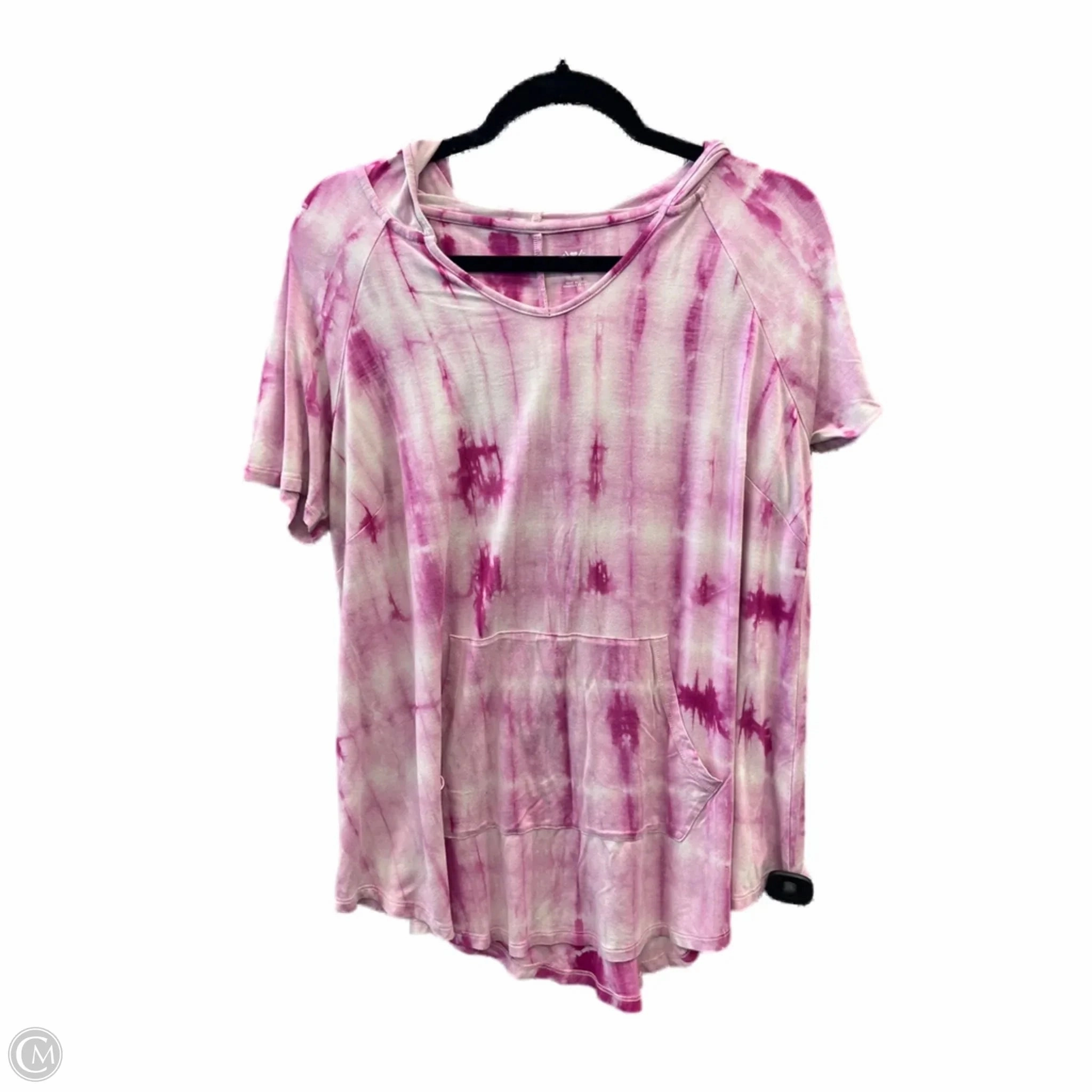 Beach Wear Eco-friendly Top Short Sleeve By Zenana Outfitters In Pink, Size: 1x