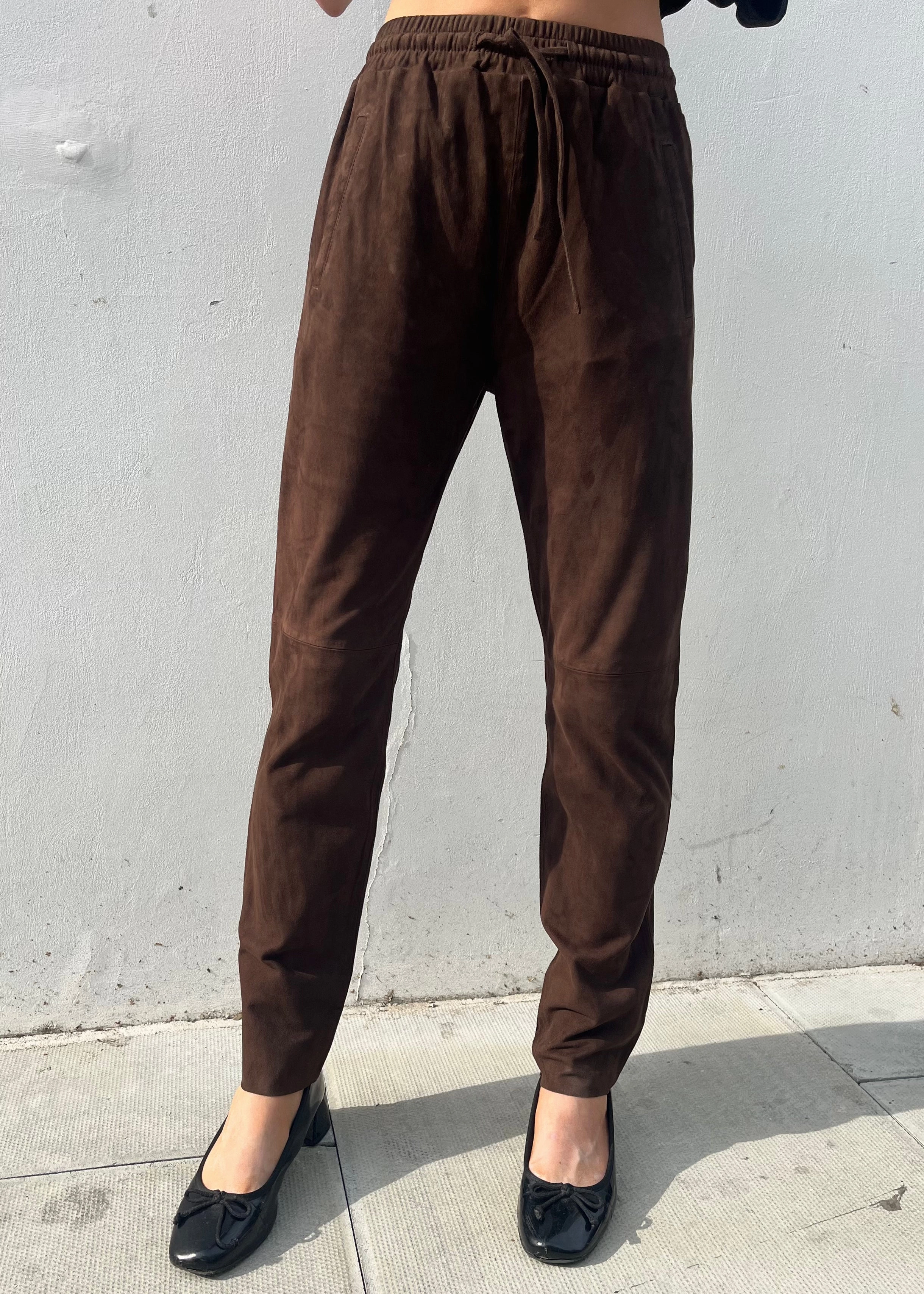 Oakwood Gift SuedeTrousers in Chocolate Fashionable Cut