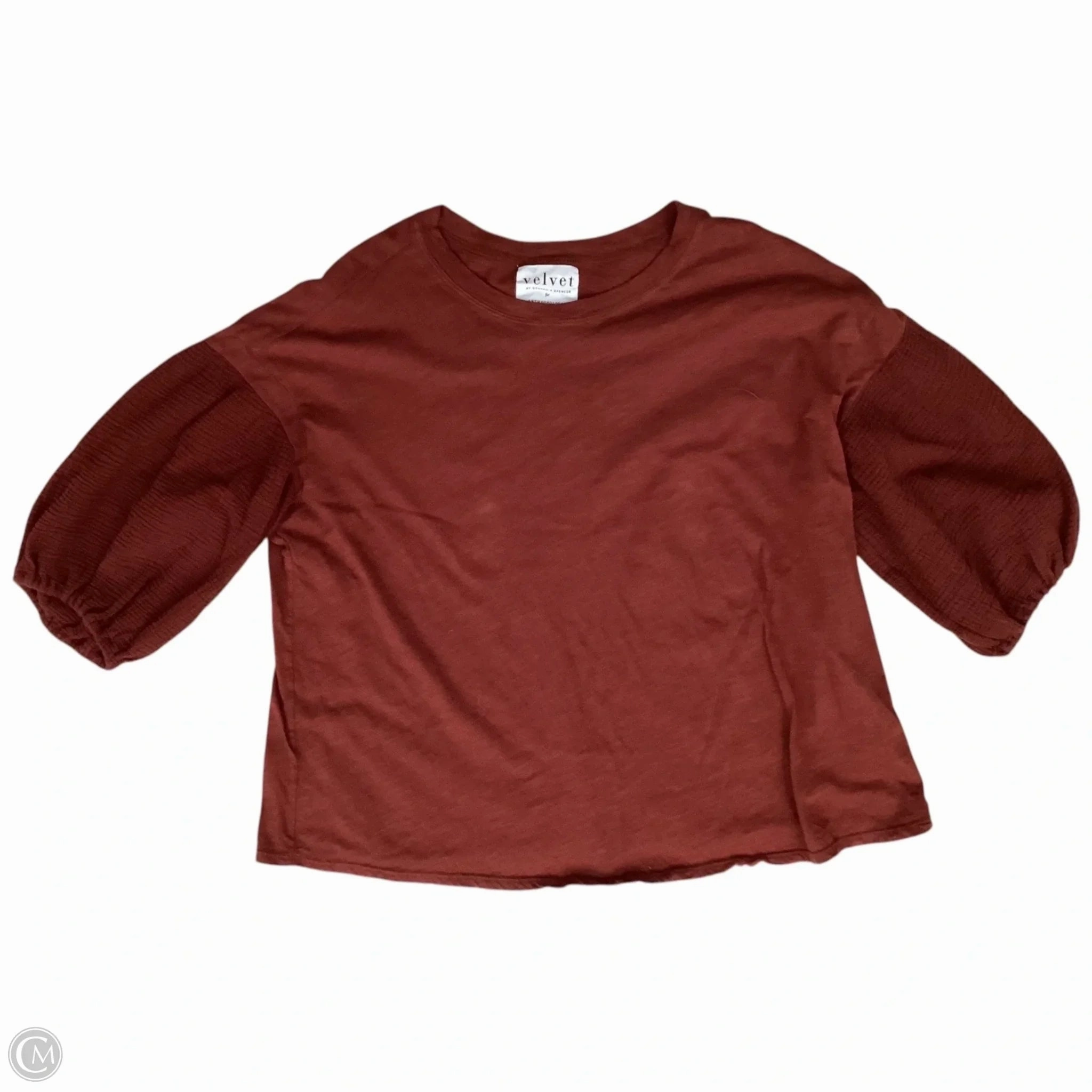 Easy Wear Style Top Short Sleeve By Anthropologie In Orange, Size: 1x