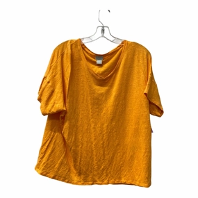 Top Ss Basic By Chicos In Orange, Size:Xl Autumn coziness EasyCare Fabric