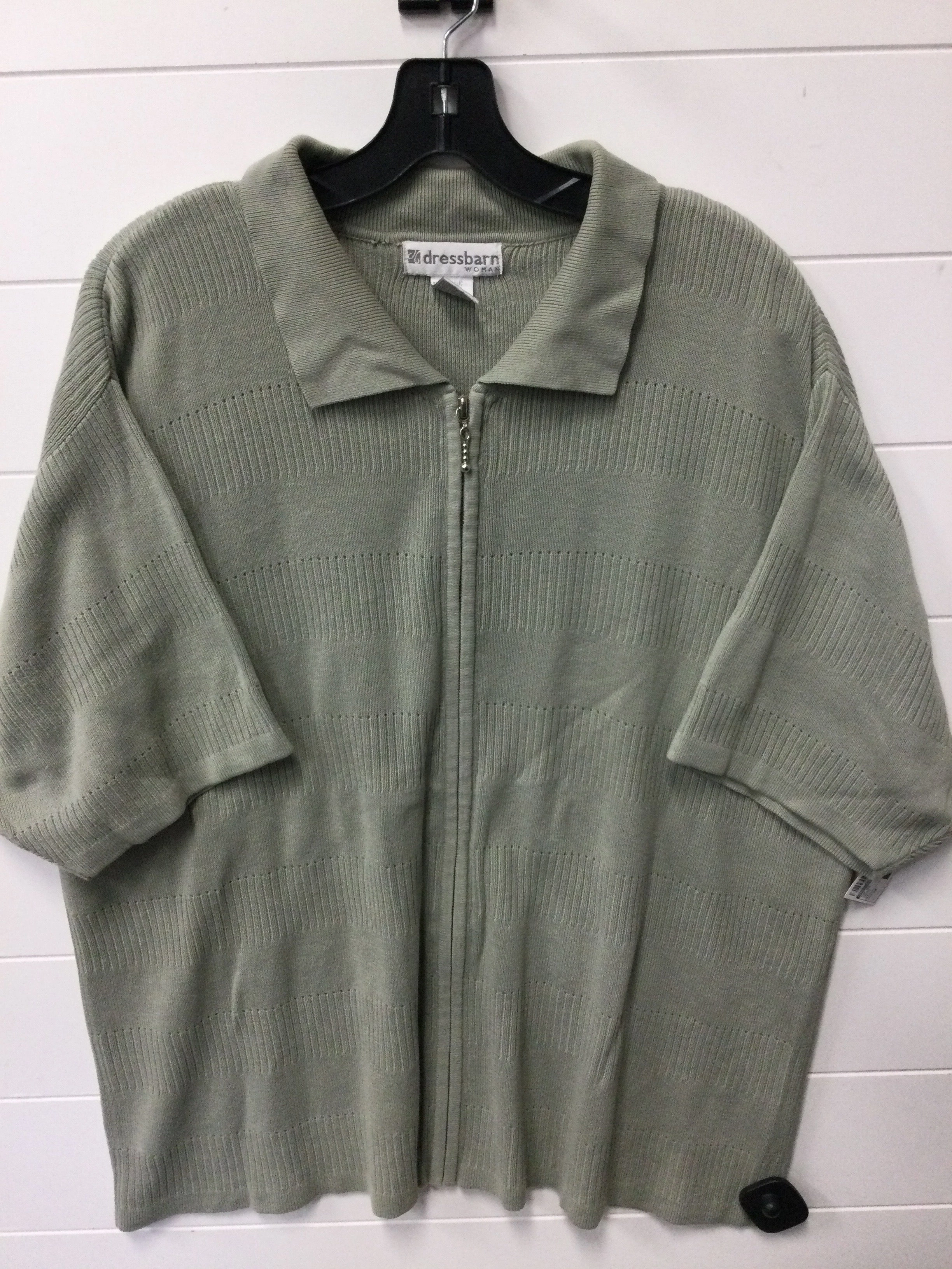 Top Ss By Dressbarn In Green, Size:3X Breathable Style college