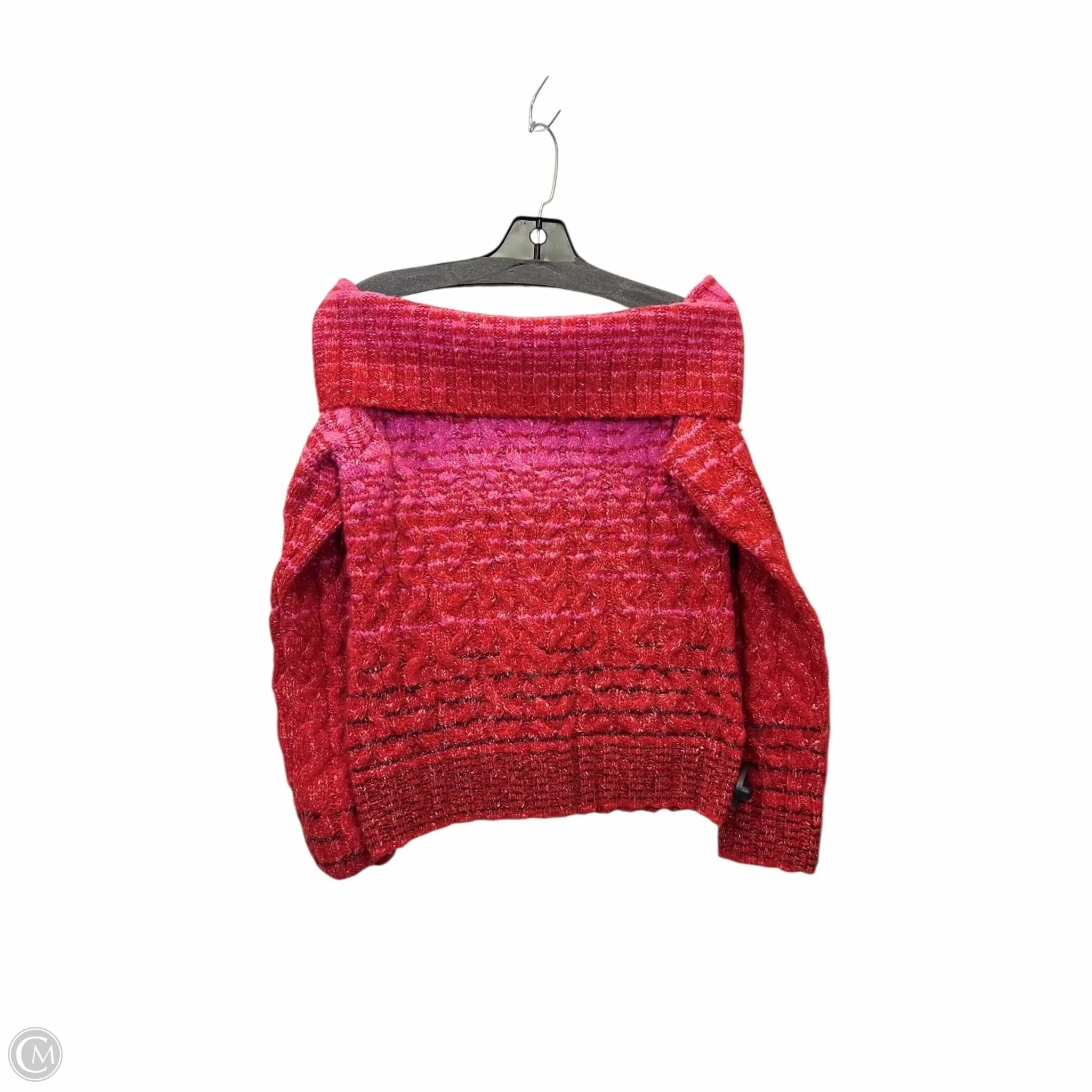 Eco Dye Process Sweater Designer By Staud In Pink & Red, Size: M