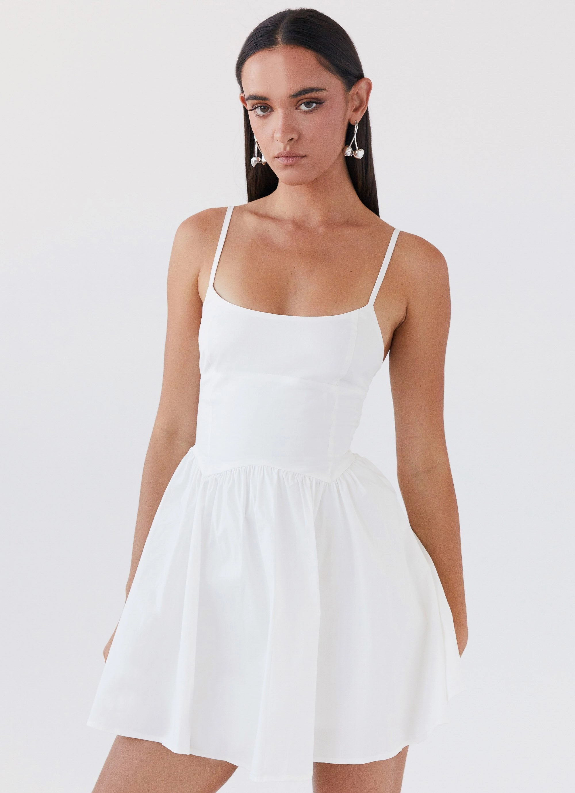 Seasonal Layering Stay Cool Tesoro Mio Mini Dress - White