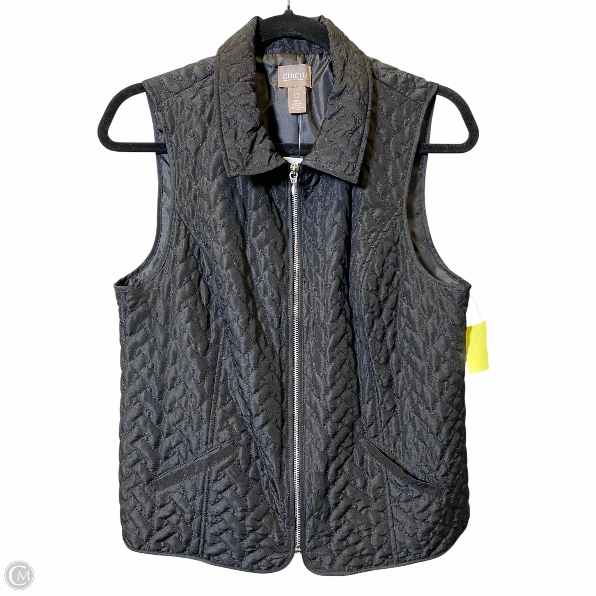 Compact Packable Vest Puffer & Quilted By Chicos In Black, Size: S