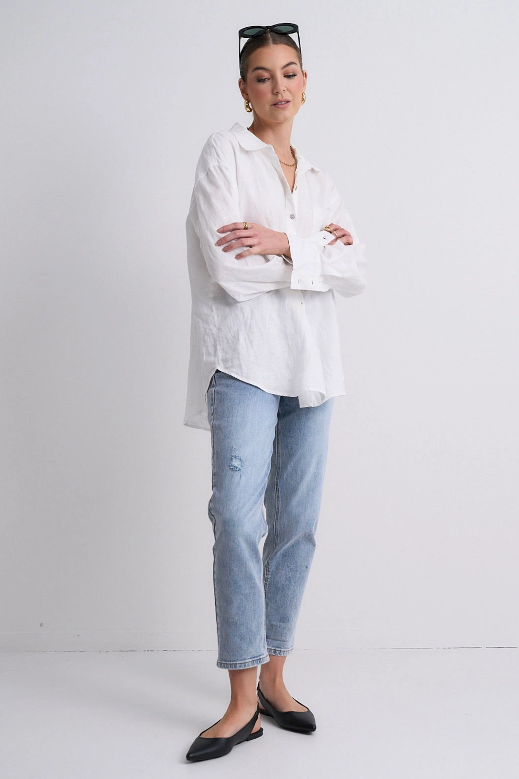 Amelia Mid Blue Mid Rise Slim Leg Jean Seamless Technology