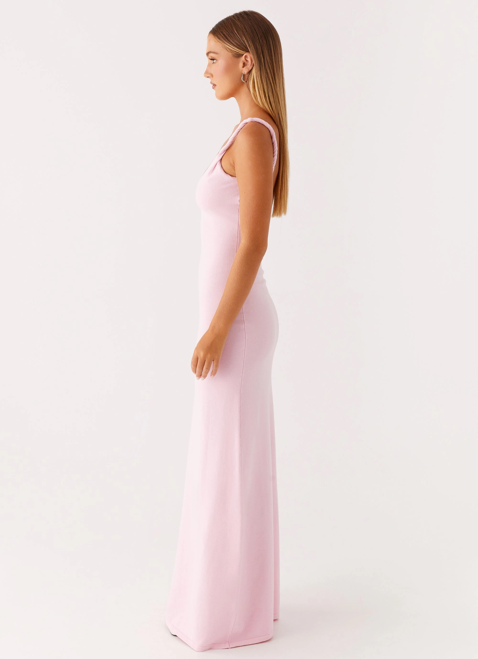 Anastasia Maxi Dress - Pink Minimalist Look
