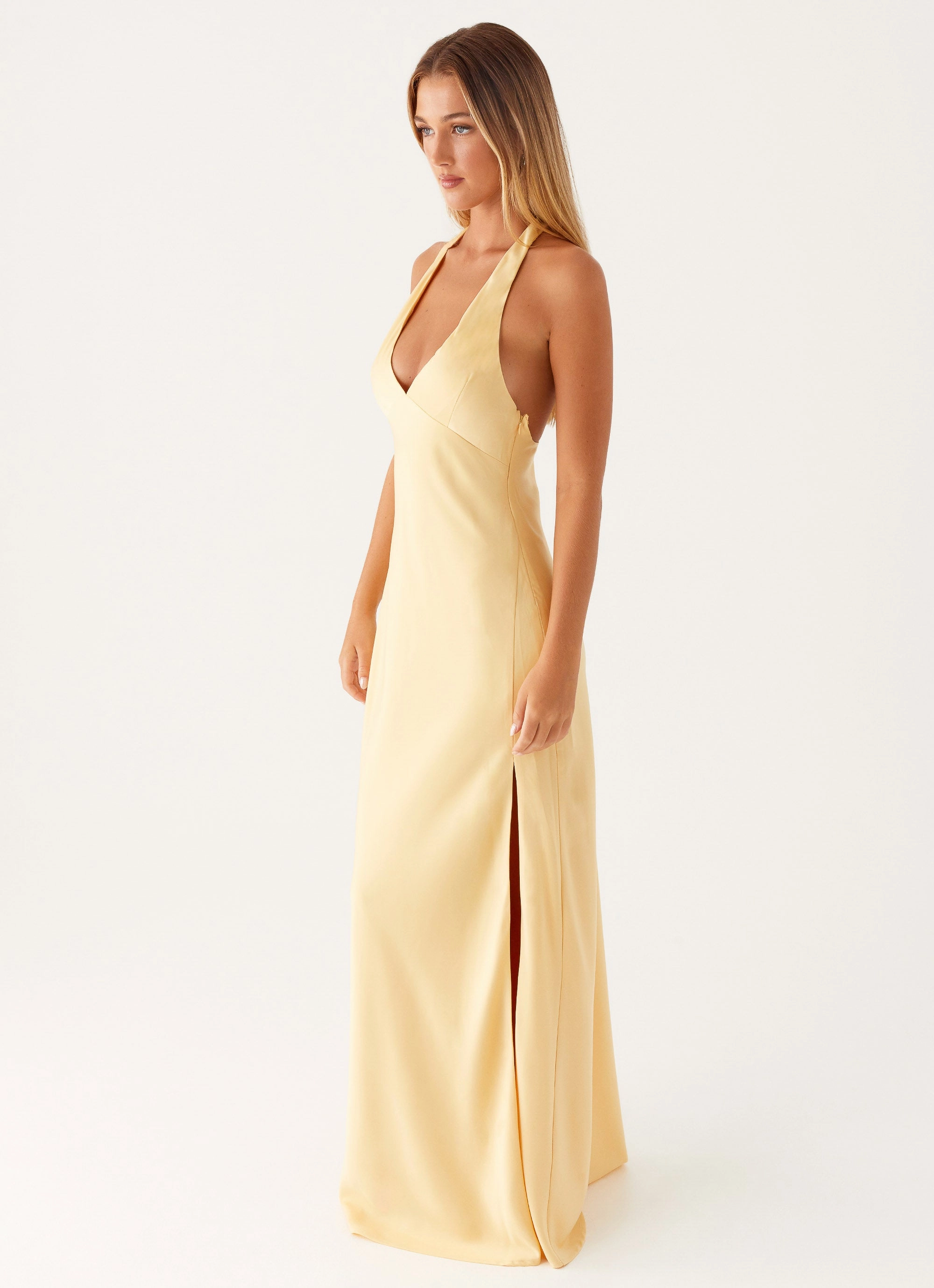 Cozy Energy Modern Silhouette Angie Maxi Dress - Yellow