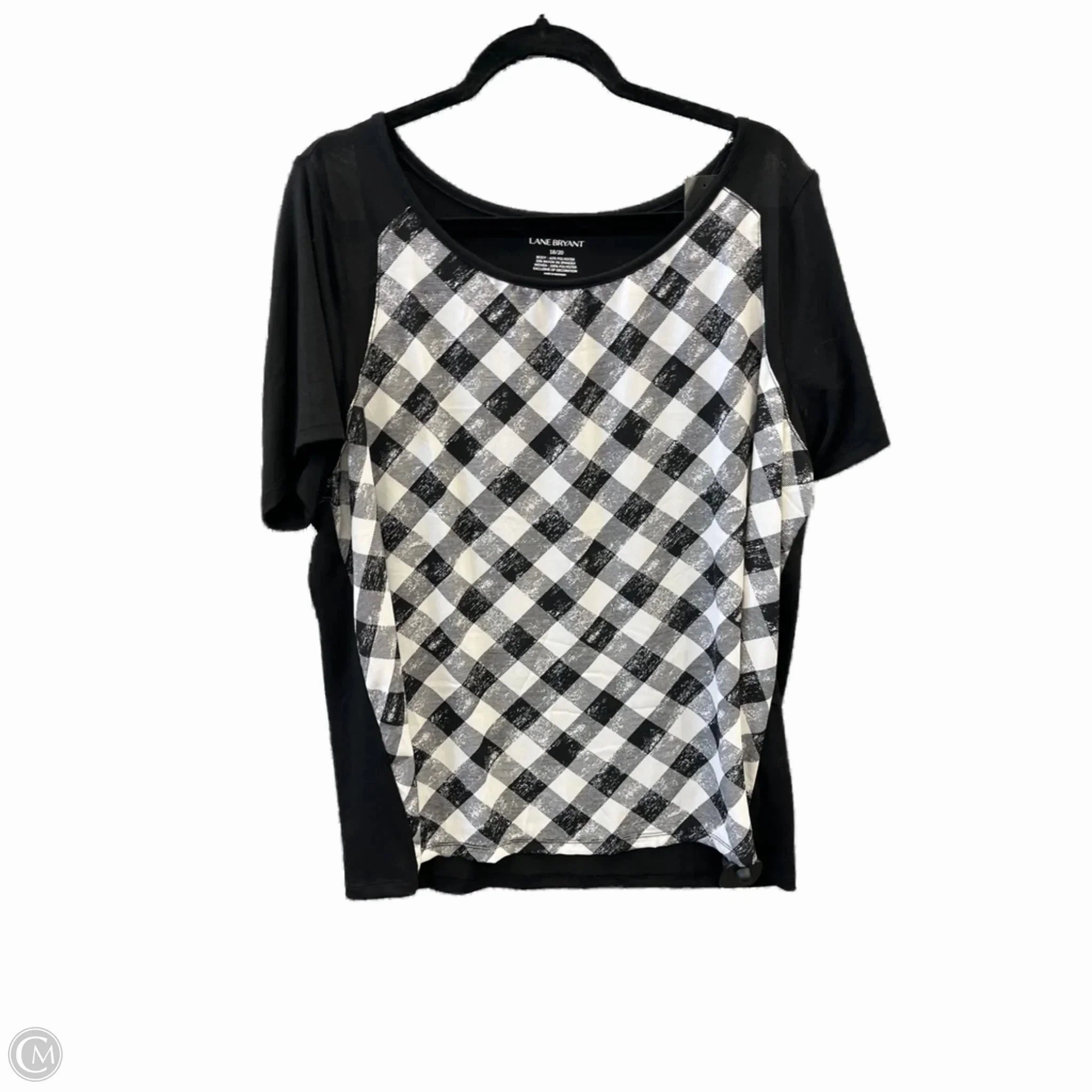 Top Short Sleeve By Lane Bryant In Black, Size: 1x Trendy Fashion Smooth Seam Technology