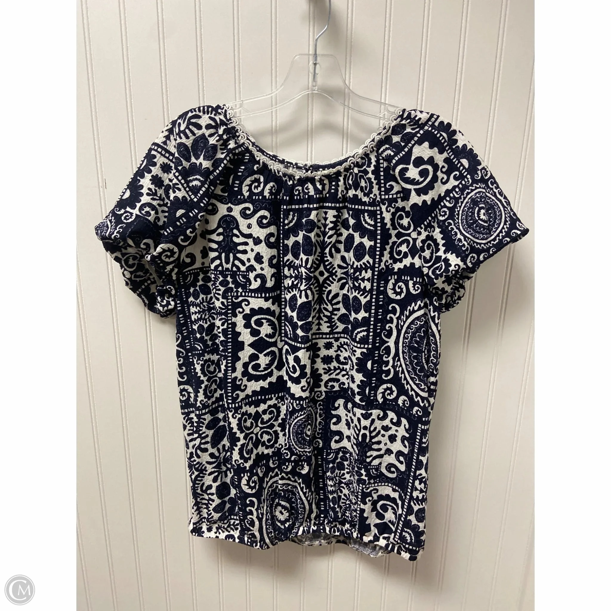 Top Short Sleeve By Clothes Mentor In Navy, Size: 1x Comfort Apparel Cozy Comfort Fit