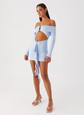 Mid Fit Aniston Mini Dress - Blue