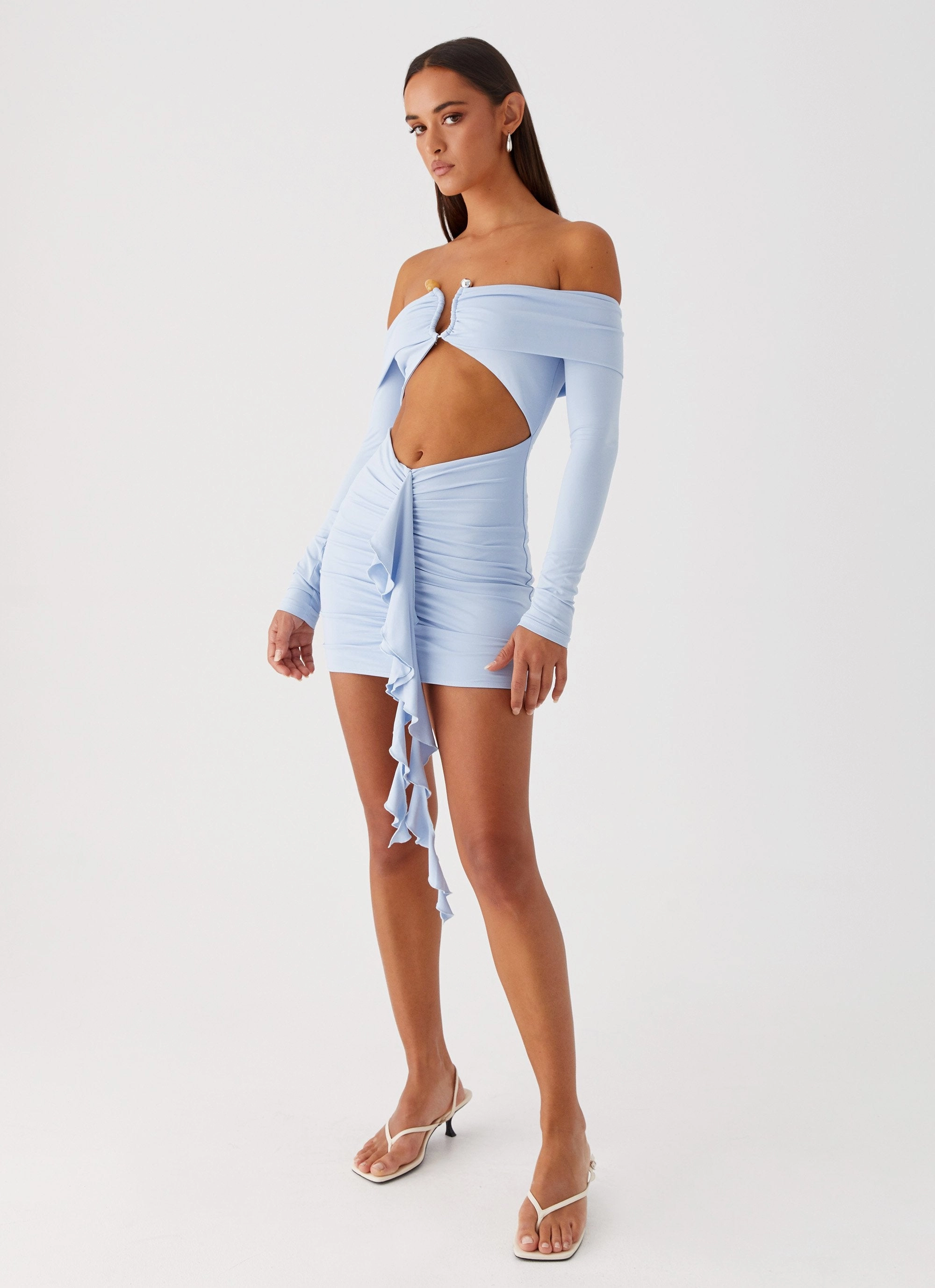 Mid Fit Aniston Mini Dress - Blue