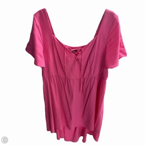 Tunic Short Sleeve By Torrid In Pink, Size: 2x polo neck