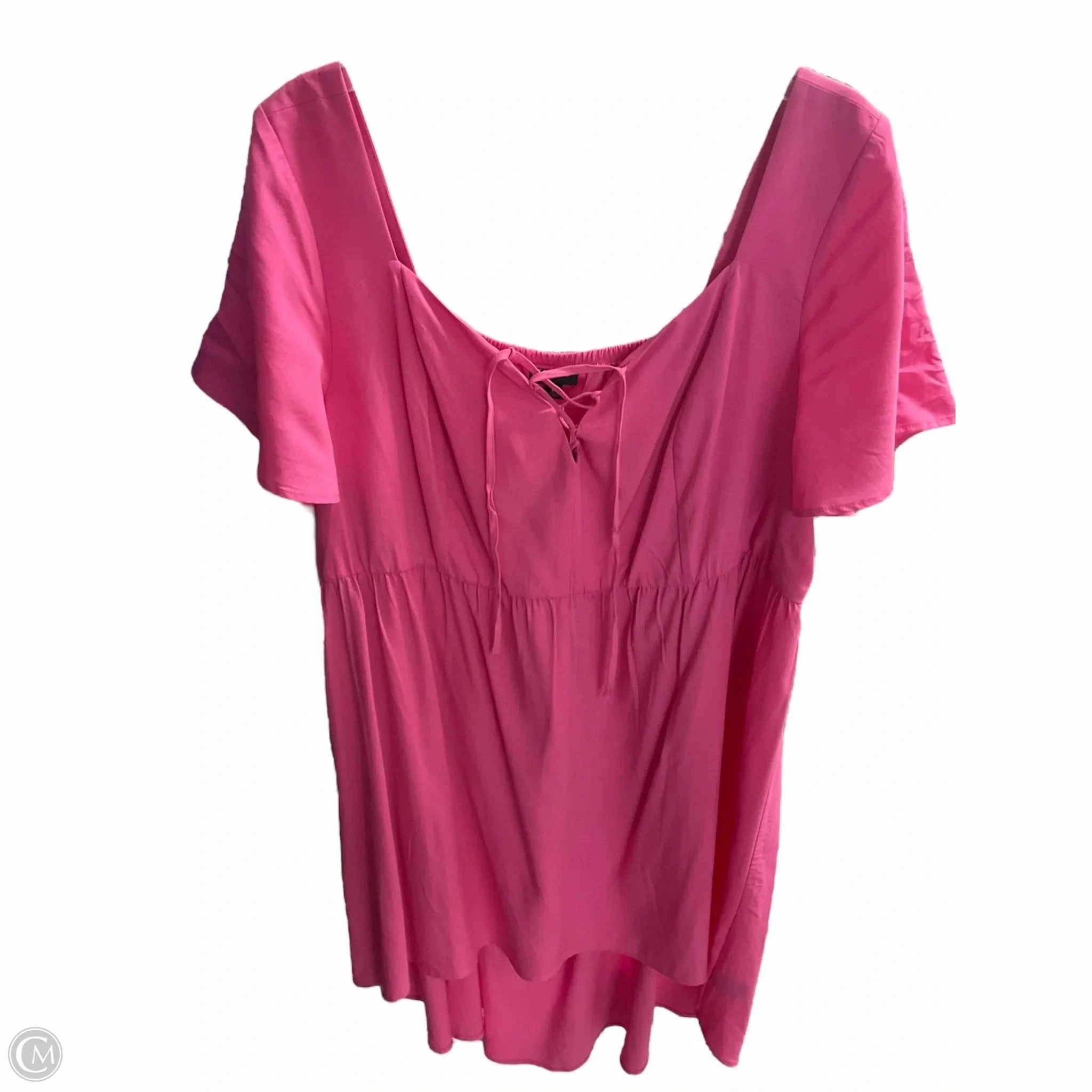 Tunic Short Sleeve By Torrid In Pink, Size: 2x polo neck
