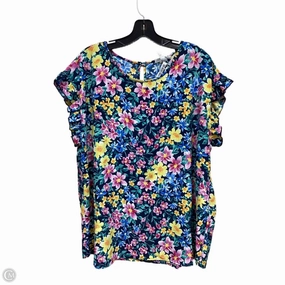 Top Short Sleeve By First Love In Floral Print, Size: 1x Unisex Fit Sporty Fashion