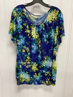 Top Short Sleeve By Worthington In Multi-colored, Size: 2x Multi Purpose Wear
