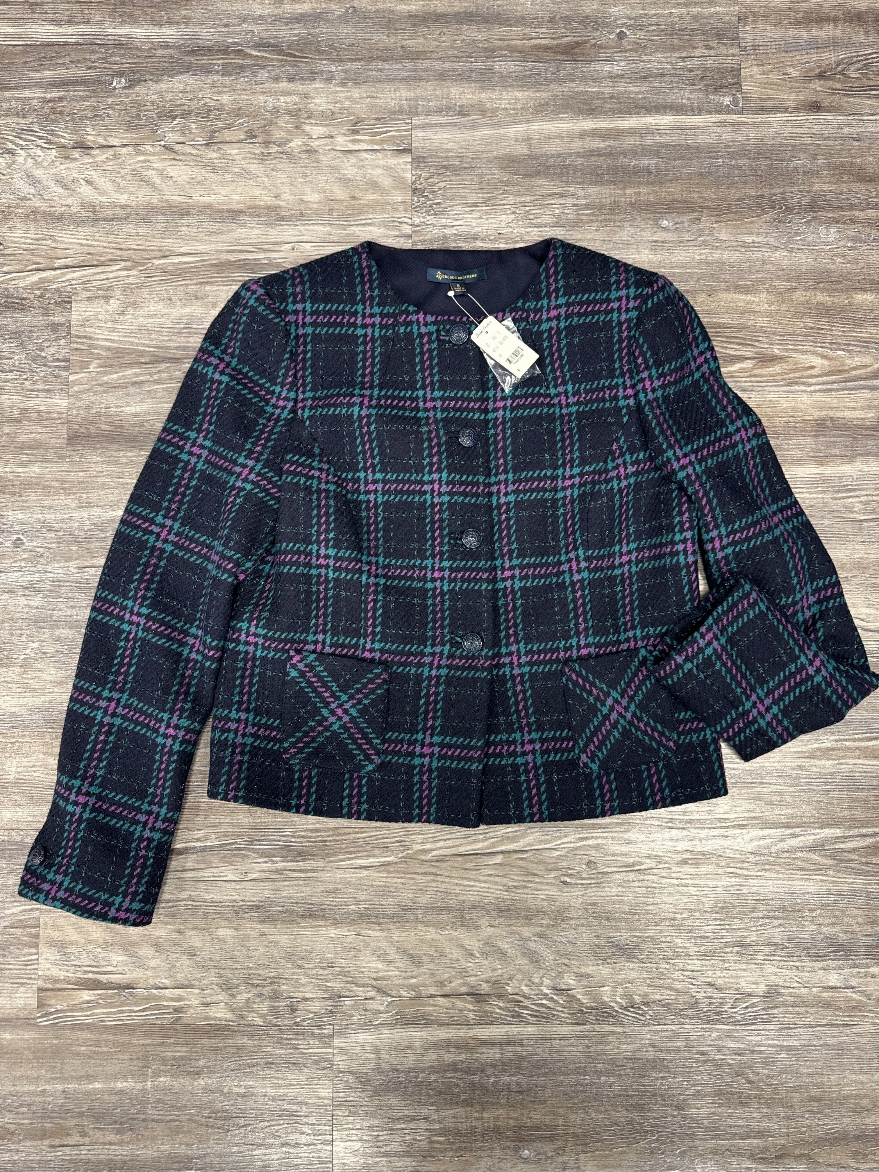 Water Resistant Shell Jacket Other By Brooks Brothers In Blue & Purple, Size: 8