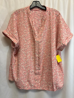 Athletic Comfort Wear Top Short Sleeve By Shein In Pink, Size: 1x