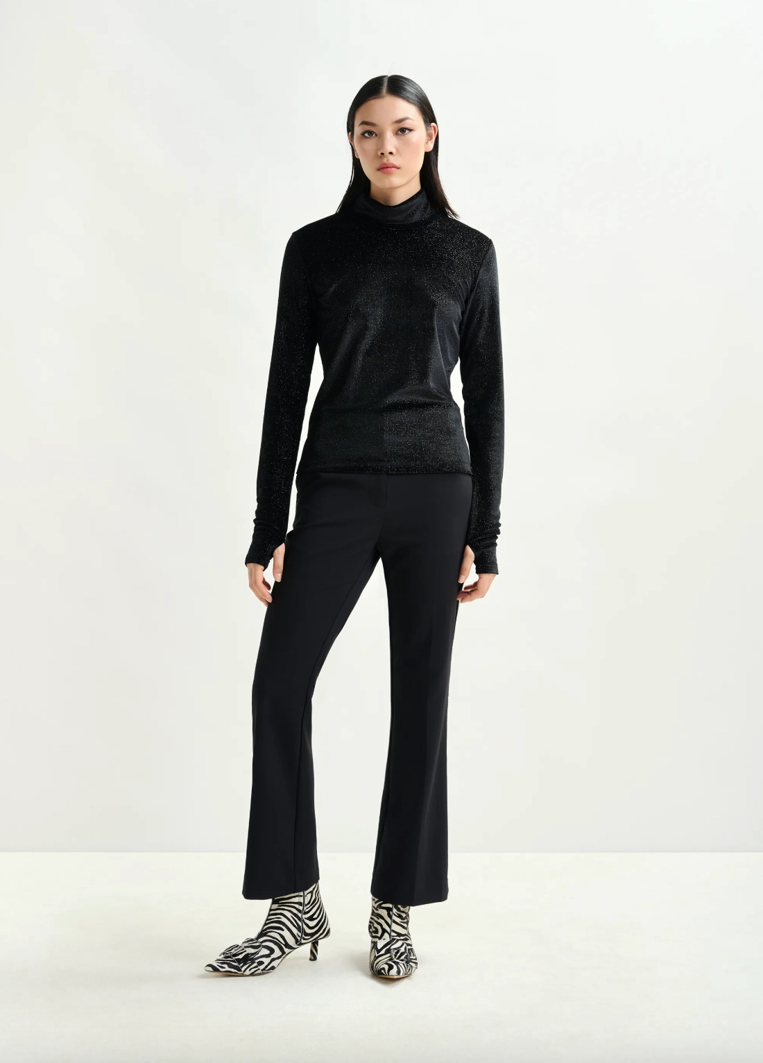 Essentiel Antwerp Ibell Rhinestone Tap Pants in Black Weather Ready