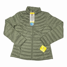 Jacket Puffer & Quilted By 32 Degrees In Green, Size:S Compact Storage SnapFastenings
