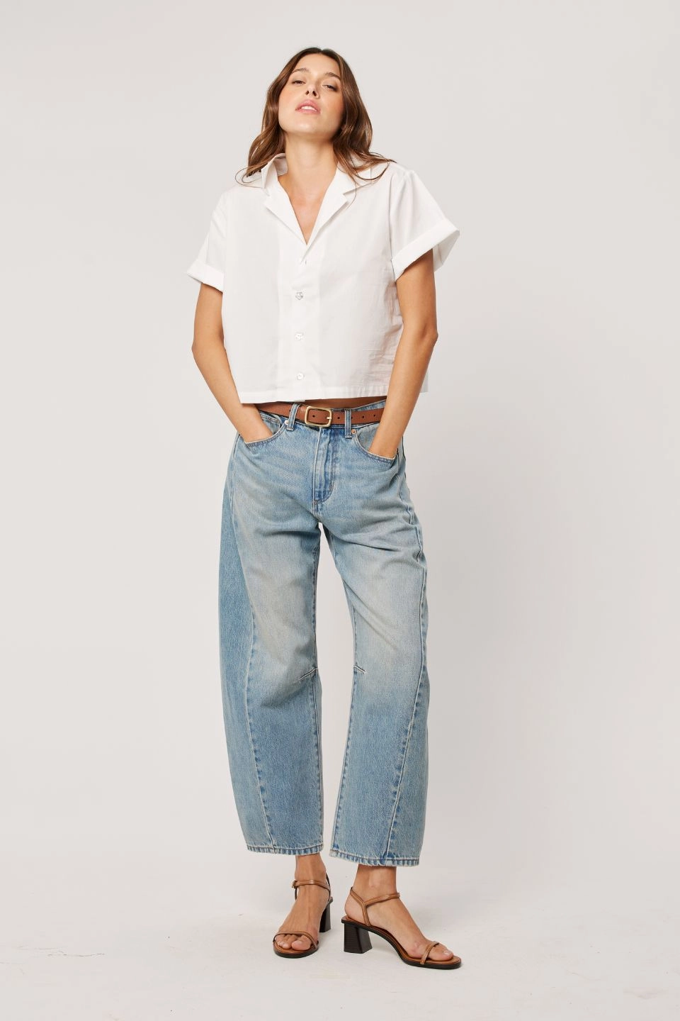 Arc Thunderbird Washed Blue Barrel Jean Comfort Wear Fit Minimal Waistband