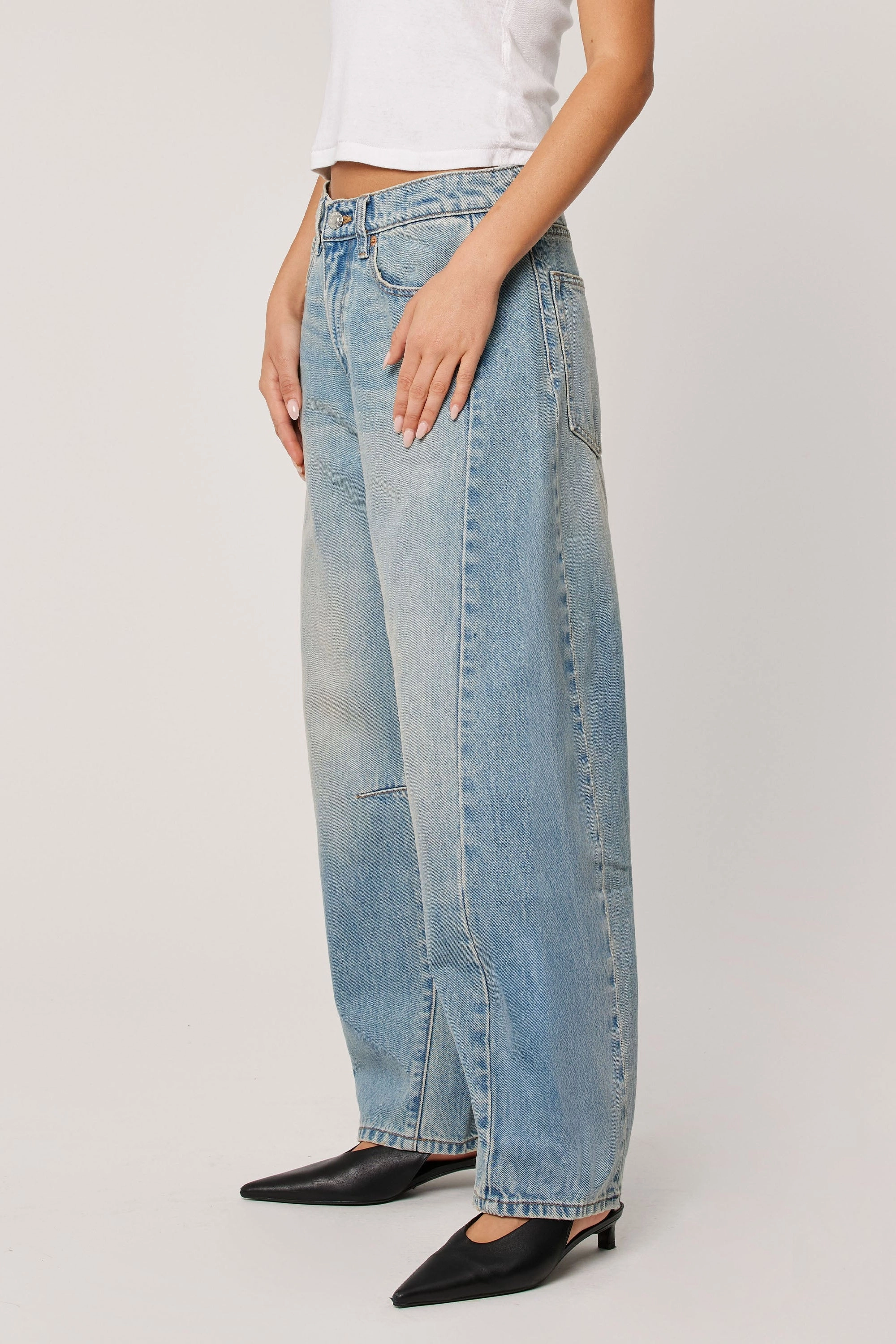 NonChafingEdges Arc Thunderbird Washed Blue Barrel Jean