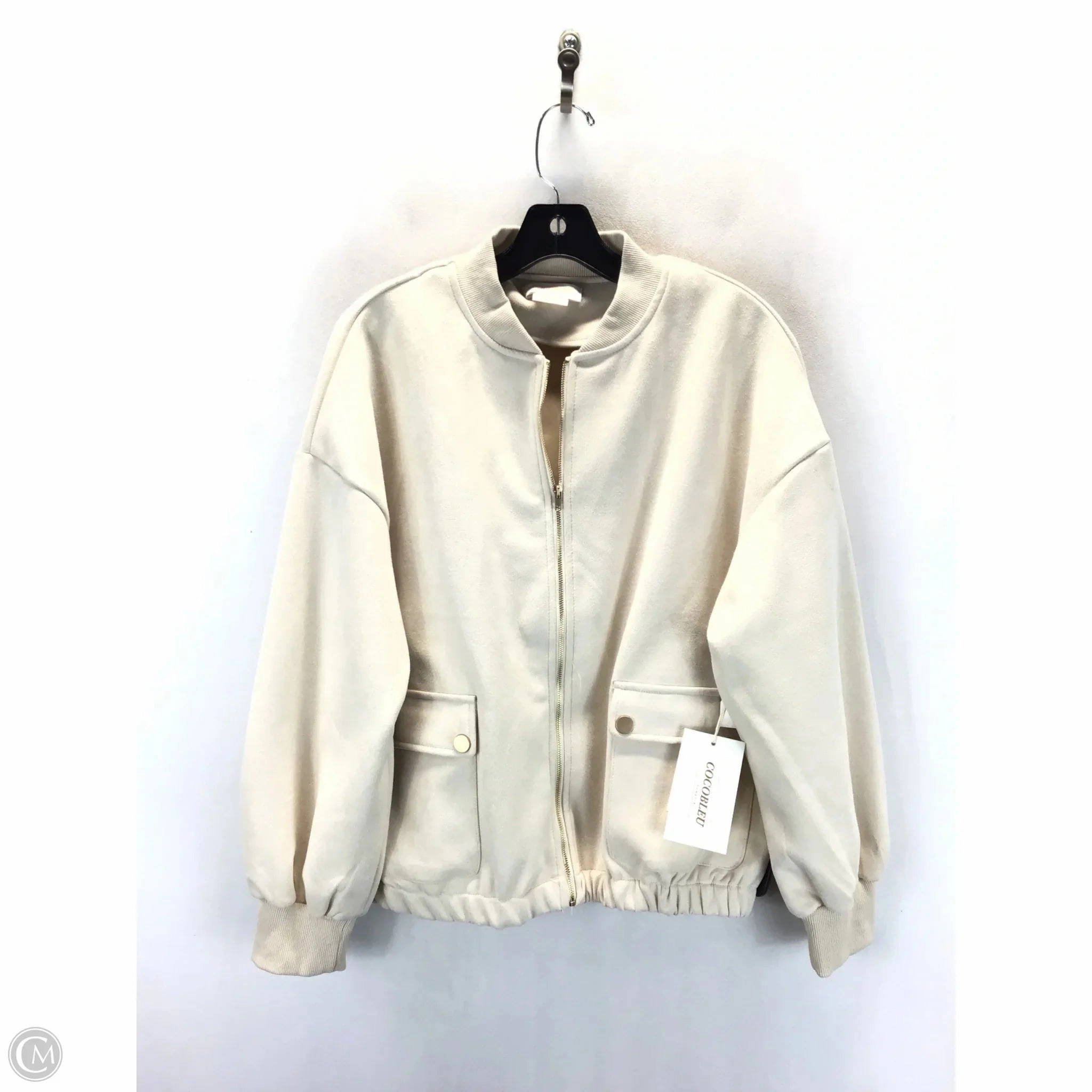 Jacket Other By Clothes Mentor In Cream, Size: L Mid Season Wear