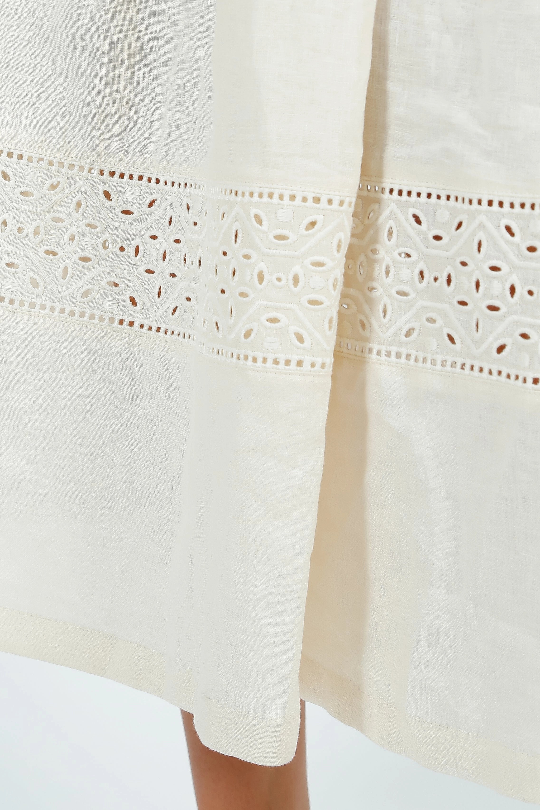 MM Luglio Dress in Ecru Timeless Waist Fit