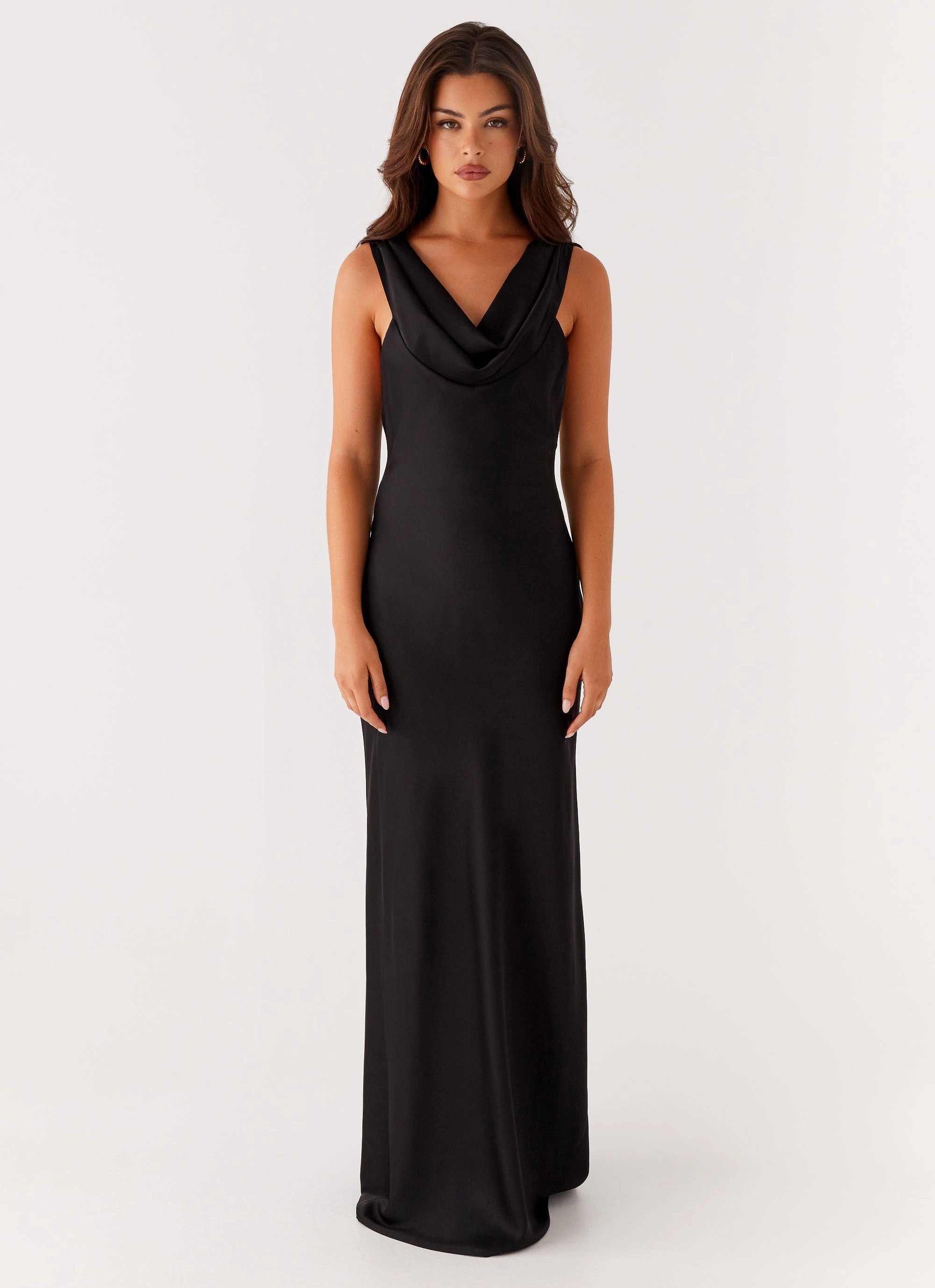 Arya Maxi Dress - Black Tailored Layers